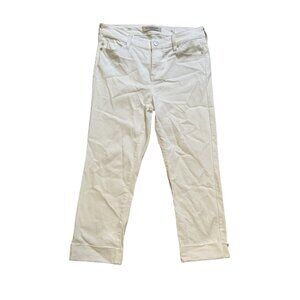 Liverpool Los Angeles Womens The Crop Jeans Size 28 6 White Cropped Capri Cuffed
